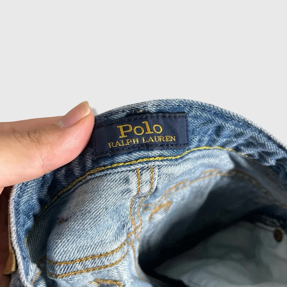 Polo Ralph Lauren Sullivan Slim Jeans Kids Size 6 Blue Distressed Denim